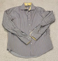 BUGATCHI Mens Shaped fit Dress- casual checkered Button down shirt. Size L - $16.54