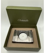 Christofle Votive Tea Light Candle Holder Galet Bougeoir Silver Plate w/... - $113.84