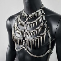 Vertebrae Harness, Chainmail Harness, Stainless Steel, Men Body Chain Ha... - $88.00