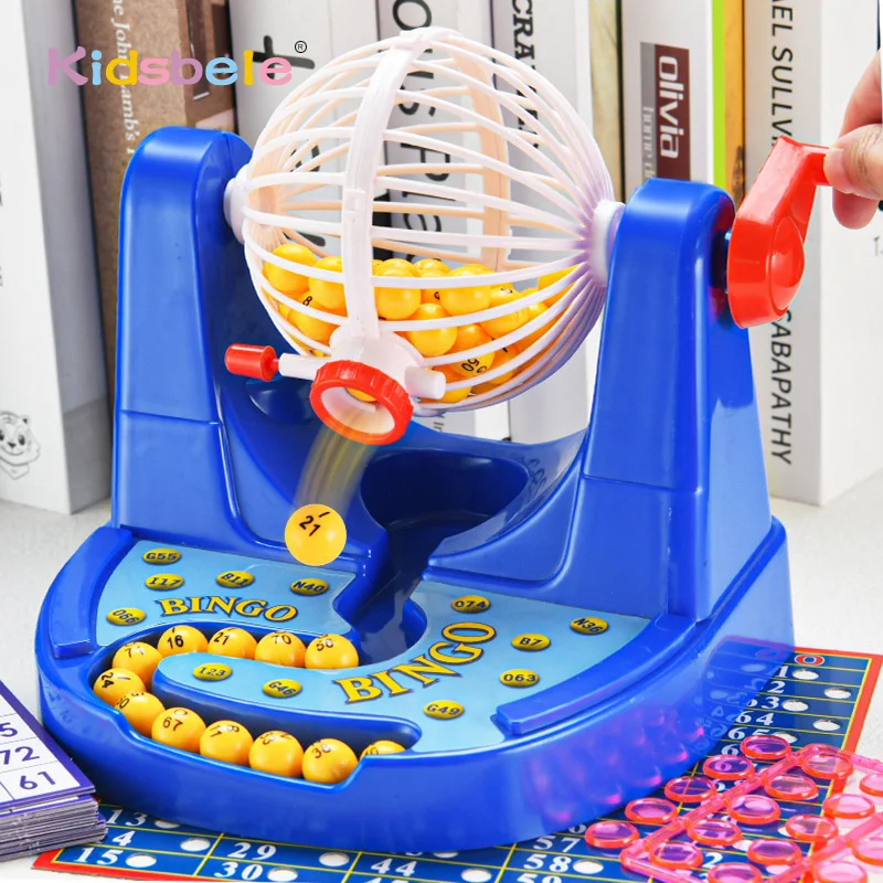 Children&#39;s Parent-Child Manual Lottery Number Ball Machine Toy Large Bingo - £25.52 GBP