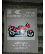 1987  Kawasaki EX500 GPZ500S Service Shop Repair Supplement Manual OEM F... - €29,96 EUR