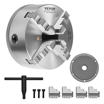 VEVOR 4-Jaw Self-Centering Lathe Chuck, 8", 1 1/2 in-8 Threaded Backing ... - $158.99