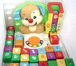 Fisher Price Laugh &amp; Learn First Words Smart Puppy with 32 Blocks Working  - $34.99