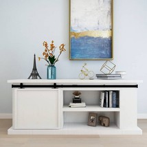 vidaXL Mini Sliding Cabinet Door Kit, Black Steel, 72-Inch, Adjustable H... - $1,676.03 MXN