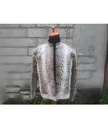 Motorcycle Leather Jacket for Men - Real Python Snakeskin Leathers  - $1,646.42 CAD+