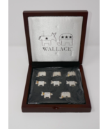 Wallace Silversmiths Party Animals Democrat Republican Tic Tac Toe Set N... - $24.49