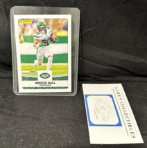 2023 Panini NFL Breece Hall NY Jets #58 wearing 20 Running Back collector card - £2.25 GBP