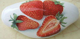 Ceramic Cabinet Drawer Pull Strawberries #5 @Pretty@ fruit - $7.92