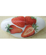 Ceramic Cabinet Drawer Pull Strawberries #5 @Pretty@ fruit - $149.65 MXN