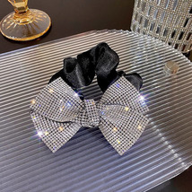 Luxurious Sparkling Rhinestone Butterfly Bow Hair Tie Scrunchie - £4.39 GBP