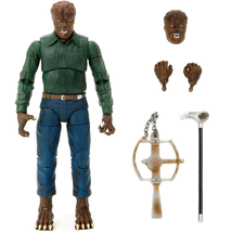 Lon Chaney The Wolfman Action Figure W/ Alternate Hands Head Cane Trap Jada Toys - £23.13 GBP