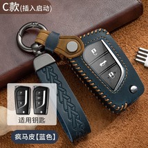 Handmade Leather Car Key Case Cover for  Auris Corolla Reiz Avensis Verso Yaris  - £53.15 GBP