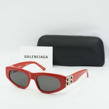 BALENCIAGA BB0095S 016 Red/Silver/Gray 53-19-135 Sunglasses New Authentic - £222.74 GBP