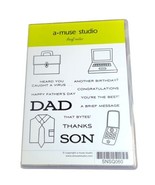 A Muse Studio Stamp Set Brief Notes Dad Fathers Day SNSQ060 - £14.15 GBP