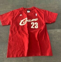 Adidas Youth Large Cleveland Cavaliers Lebron James Crew Neck T-Shirt #23 Size M - £10.11 GBP