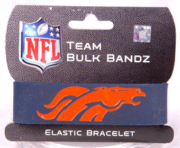 Denver Broncos BULK BANDZ-NFL Team Wrist Band-Logo-Elastic Bracelet-Blue... - £3.13 GBP