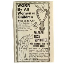Warren Panty Hose Supporter 1894 Advertisement Victorian Clothing ADBN1bbb - $9.99