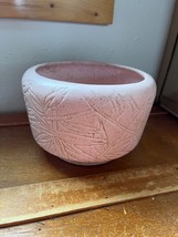 Vintage Dan Mauric Marked MCM Pink Bamboo Incised Pottery Planter Pot – 4.5 inch - $23.95