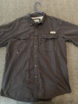 Magellan Men&#39;s Fish Gear Shirt Black Large Relaxed Fit Button Down Short... - $22.01 CAD