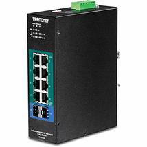 TRENDnet 10-Port Industrial Gigabit L2 Managed PoE+ DIN-Rail Switch, 8 x Gigabit - $635.90