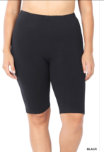 Zenana  Premium 2X  Stretch Cotton Spandex Bermuda Shorts Black - $11.87