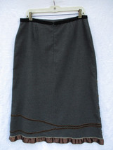 Neesh by DAR Anthropologie Midi Embellished Skirt Ruffle Hem Large Lithu... - $21.85