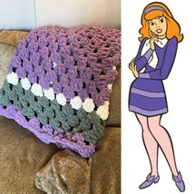 Daphne&#39;s Blanket (Hand-Crocheted &quot;Scooby-Doo&quot; Square) - £112.18 GBP