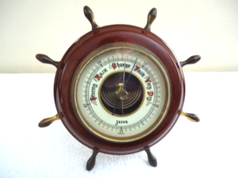 Vtg Jason Germany Ship Wheel Combo Desk Top / Wall Hanging Barometer " S... - $54.99