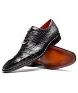 Bono Men's Oxford Shoes Genuine Aligator Leather Black - $795.00