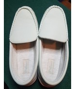 My Slippers Shoes Womens 11 Moccasin Flats Slip On Loafer Bone Color Lea... - $47.54 CAD