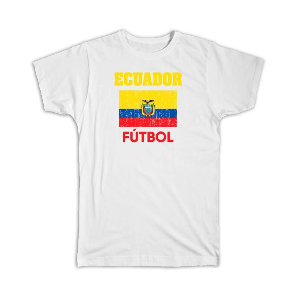 Ecuador : Gift T-Shirt Distressed Flag Soccer Futbol Team Ecuadorian Country Item image 5