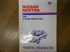 1987 Nissan Sentra Diagramma Cablaggi 4 Porta Sedan Gxe Servizio Manuale - $8.90