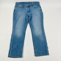 Riders By Lee Midrise Straight Leg Womens Jeans Size 16 M Blue Stretch - $23.74