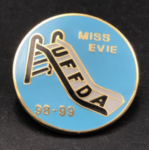 1998-1999 UFFDA BPOE Elks Lodge Miss Evie Enamel Pin 1&quot; Diameter - $9.49
