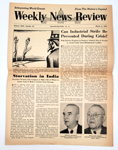Weekly News Review March 5 1951 Washington D C Newspaper Starvation in India - £7.04 GBP