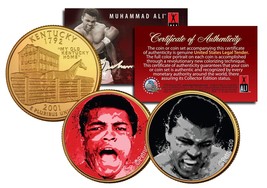 MUHAMMAD ALI Liston Fight/The Greatest Kentucky Quarters 2-Coin Set Gold Plated - $8.56