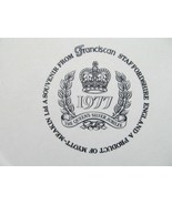 Franciscan The Queens Silver Jubilee 1977 Staffordshire England By Myott... - £21.33 GBP