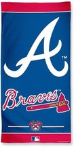 MLB Atlanta Braves Vertical Logo Beach Towel 30&quot;x60&quot; by WinCraft - £24.22 GBP