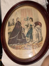 Vintage La Mode Illustree Bureax Framed Victorian Ladies Wall Art Picture - £16.08 GBP