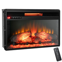 26&quot; Electric Infrared Quartz Fireplace Insert Log Flame Heater w/ Remote Control - £225.50 GBP