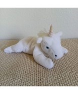 TY Mystic Unicorn Beanie Babies Yarn Mane Tail White Blue Eyes Sparkle H... - €17,11 EUR