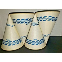 1960&#39;s 4 Dixie Cup Paper Pointed Drinking Disposable Blue U290 - $14.99