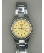 Vintage Seiko 5 Auto 7S26-02F0 Textured Gold Dial 21 Jewels Men’s Watch ... - $147.51