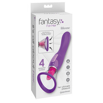 Fantasy For Her Ultimate Pleasure Dual-Ended Vibrator w/Licking Suction Purple - £143.00 GBP