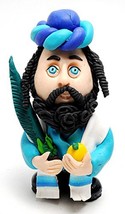 Jewish Figure Made of Clay Hand Made Art Designed - $520.45 MXN