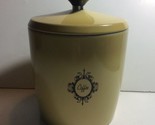 West Bend Coffee Yellow Beige metal container, nice color great home decor - $8.56
