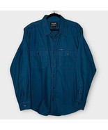 FILSON Field Flannel Men&#39;s Legion Blue Button Up Long Sleeve Shirt Size ... - $164.69 CAD