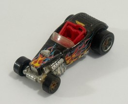 Vintage Mattel Hot Wheels 1999 Black Deuce Roadster Die Cast Model Car - $2.19