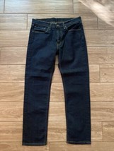 LEVIS 541 Straight Leg Dark Blue Jeans 34x32 Leather Tag - £15.84 GBP