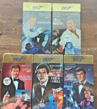 Lot of 5 James Bond 007 Movies VHS Tape CollectionSealed Roger Moore - £22.05 GBP